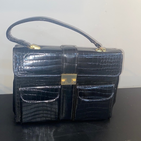 Vintage MyLady black leather handbag